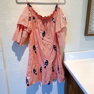 Zara summer shoulder off mini dress